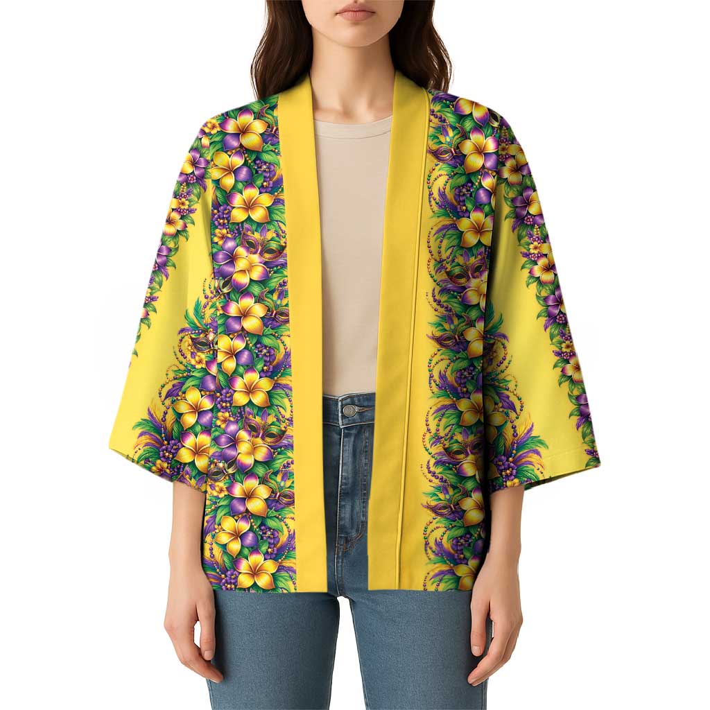 Aloha Hawaii Mardi Gras Kimono Gold Style