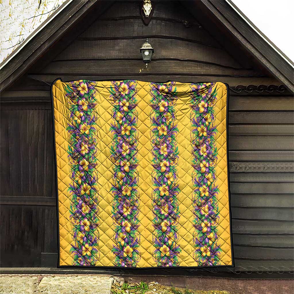Aloha Hawaii Mardi Gras Quilt Gold Style