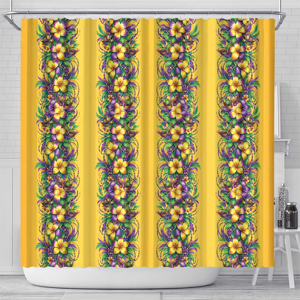 Aloha Hawaii Mardi Gras Shower Curtain Gold Style
