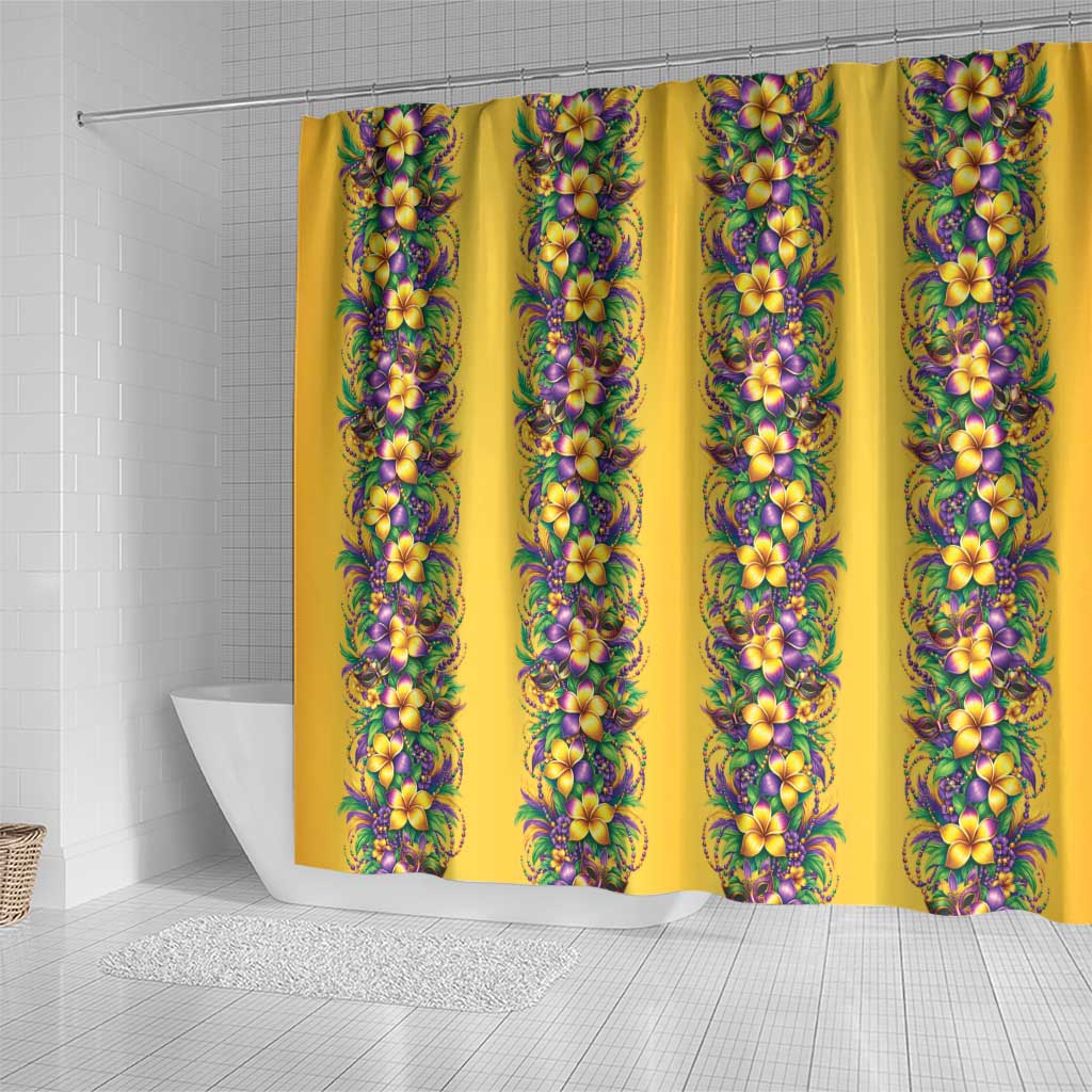 Aloha Hawaii Mardi Gras Shower Curtain Gold Style