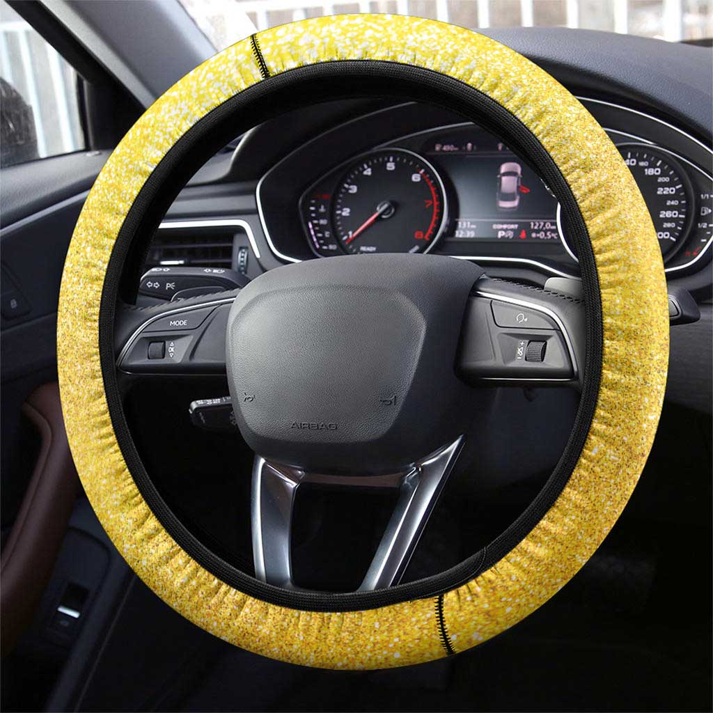 Hawaii Mardi Gras Steering Wheel Cover Plumeria Lei Beads Glitter Style
