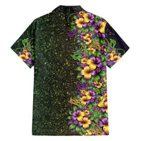 Hawaii Mardi Gras Family Matching Off Shoulder Maxi Dress and Hawaiian Shirt Tropical Flowers Glitter Style LT05 - Polynesian Pride
