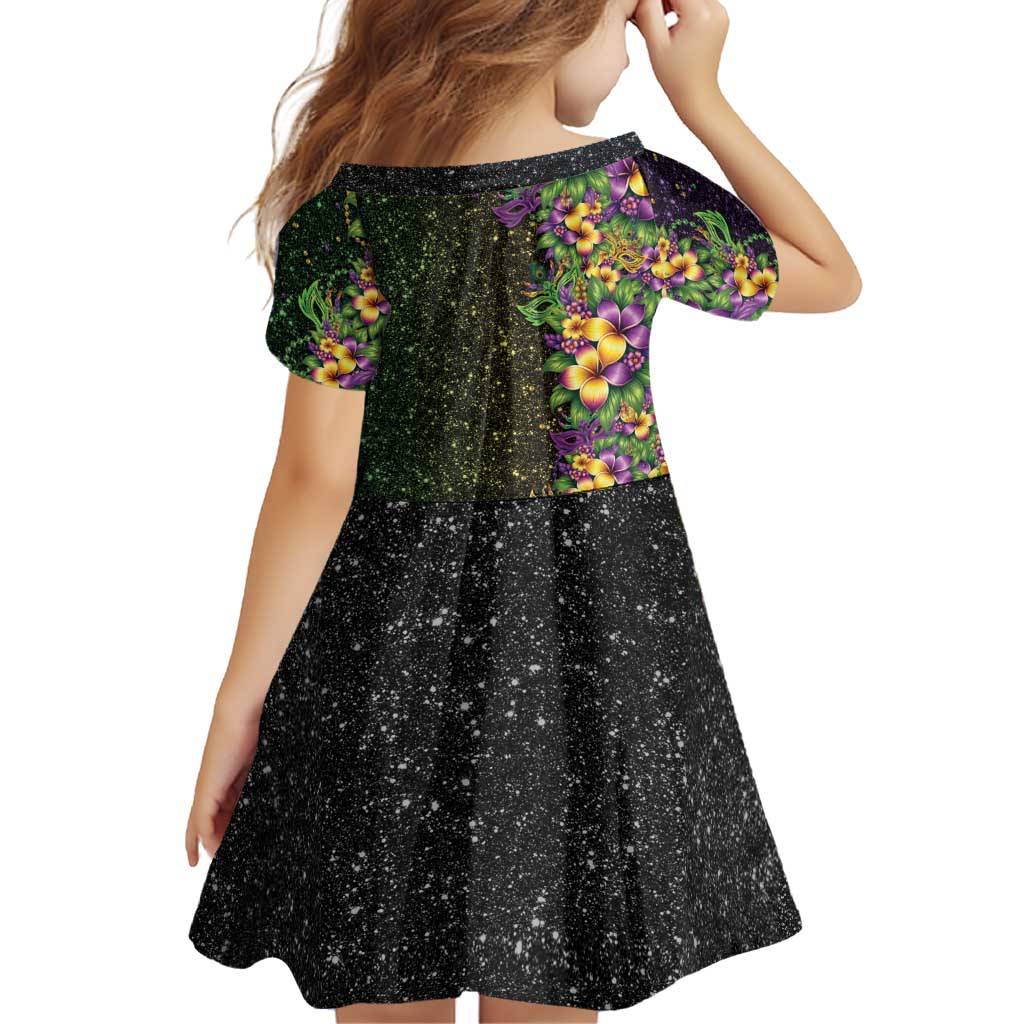 Hawaii Mardi Gras Family Matching Summer Maxi Dress and Hawaiian Shirt Tropical Flowers Glitter Style LT05 - Polynesian Pride
