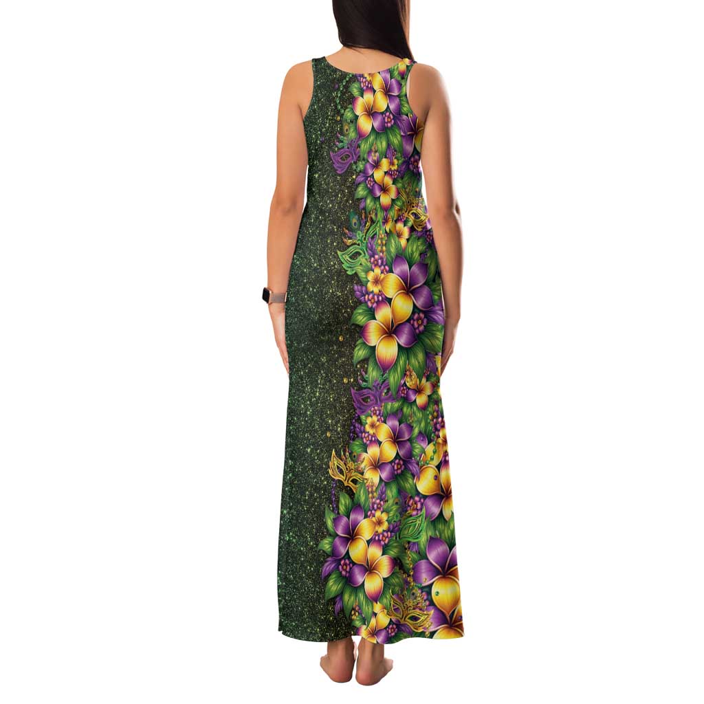 Hawaii Mardi Gras Family Matching Tank Maxi Dress and Hawaiian Shirt Tropical Flowers Glitter Style LT05 - Polynesian Pride