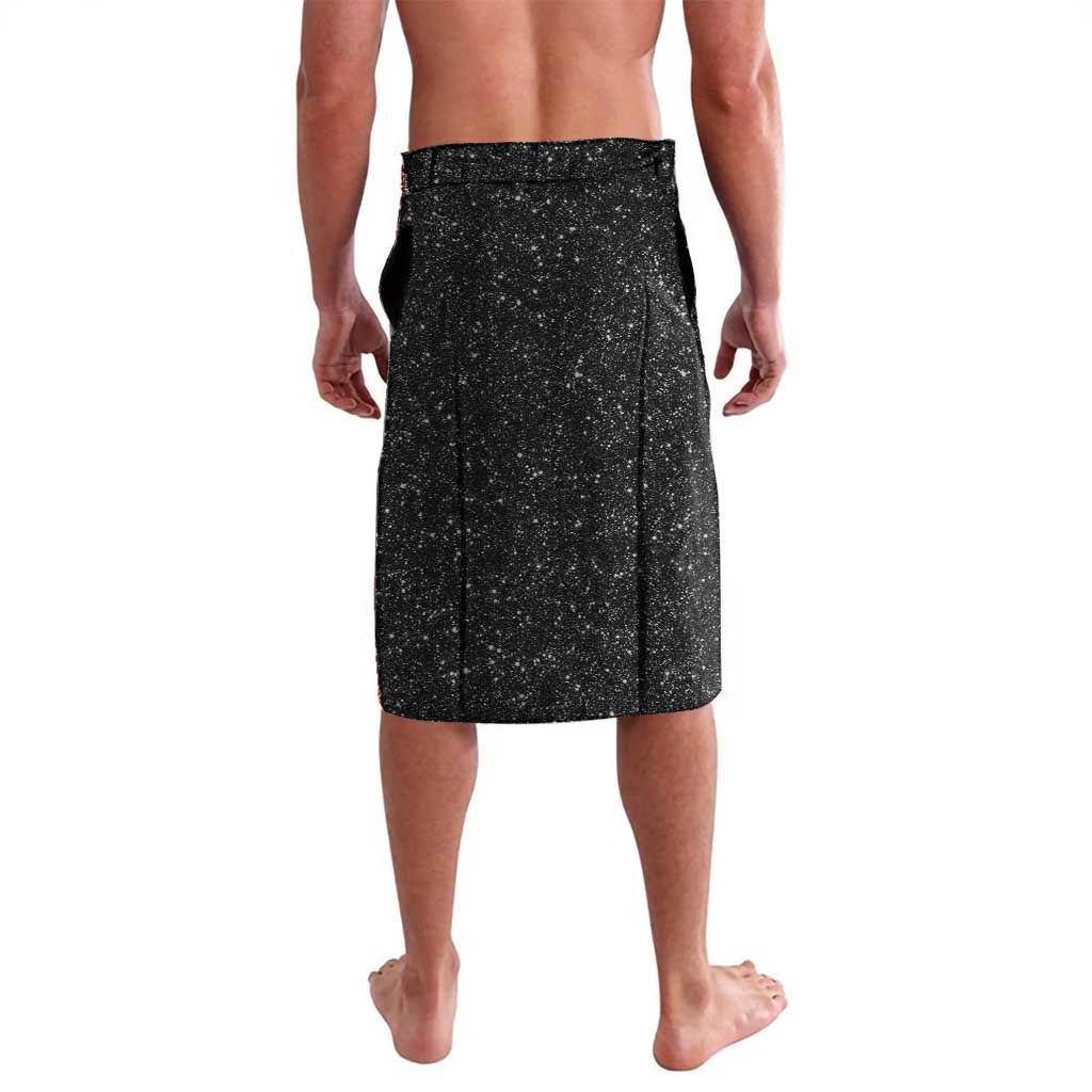 Hawaii Mardi Gras Lavalava Tropical Flowers Glitter Style