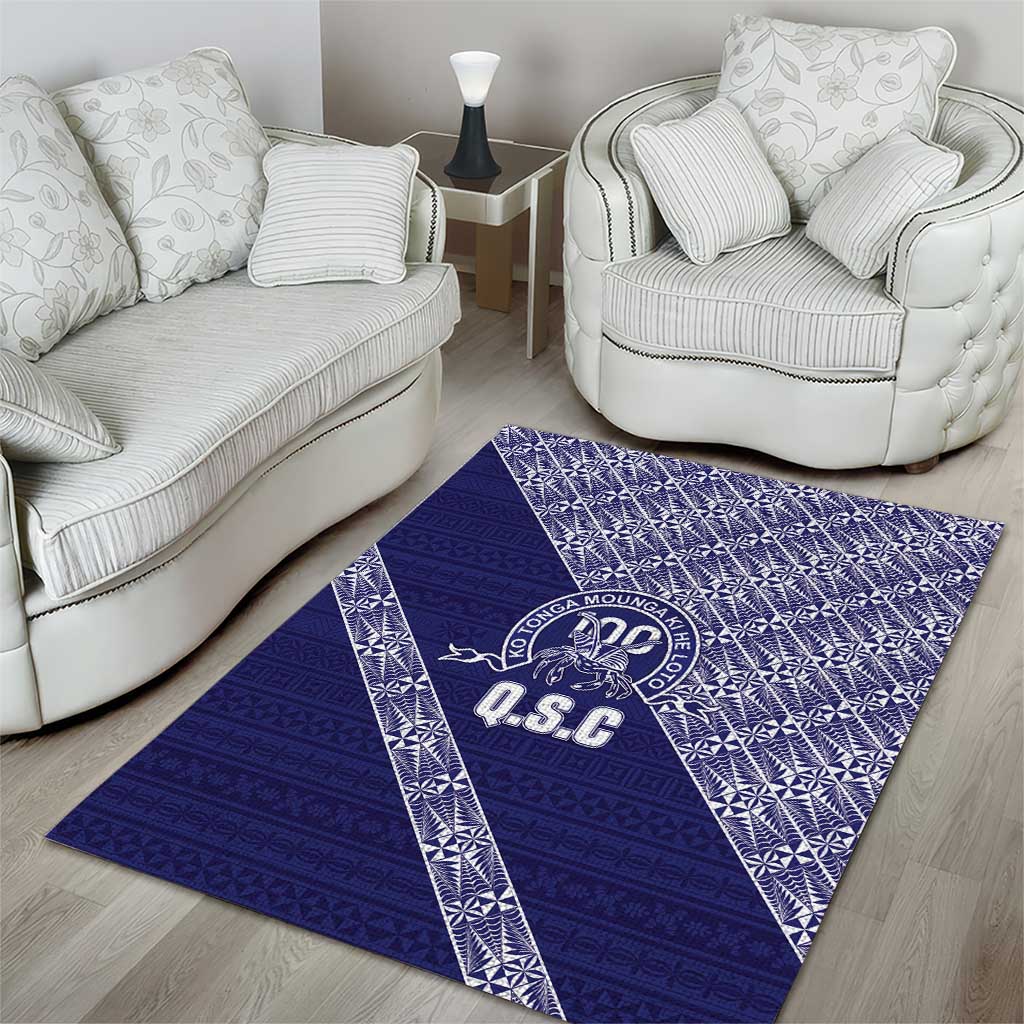 Tonga Queen Salote College Area Rug 100 Years Anniversary Navy Color