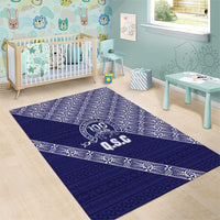 Tonga Queen Salote College Area Rug 100 Years Anniversary Navy Color