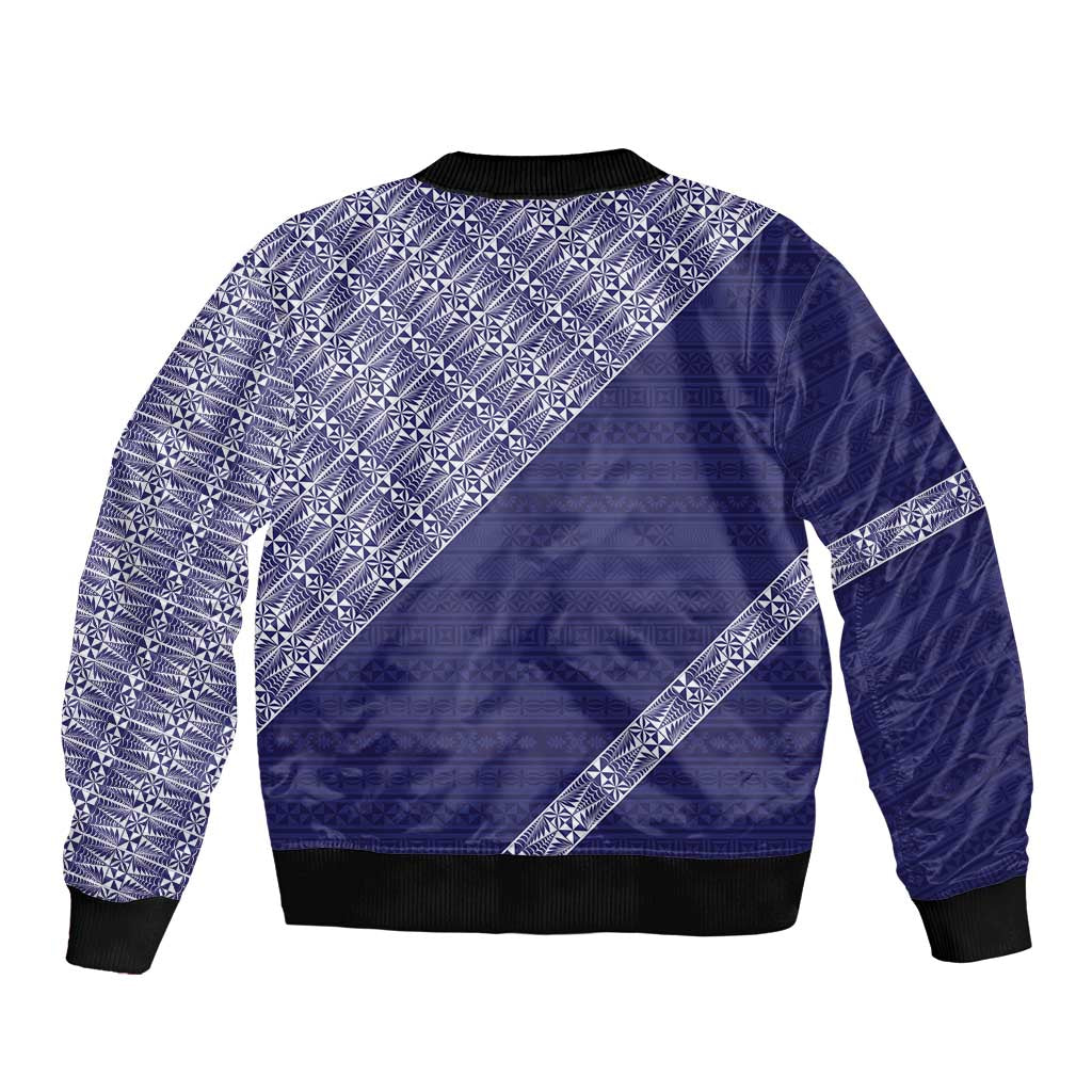 Tonga Queen Salote College Bomber Jacket 100 Years Anniversary Navy Color