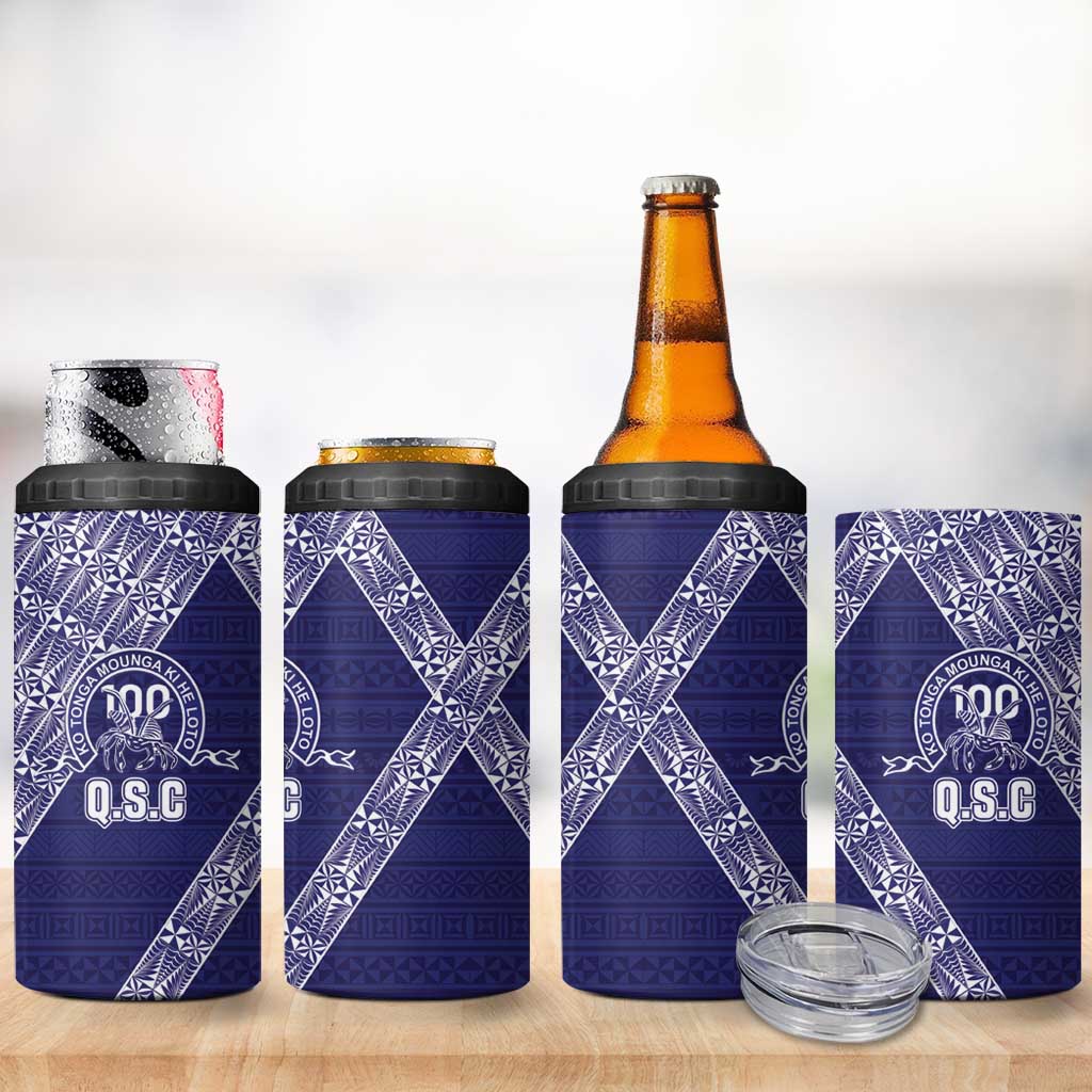 Tonga Queen Salote College 4 in 1 Can Cooler Tumbler 100 Years Anniversary Navy Color