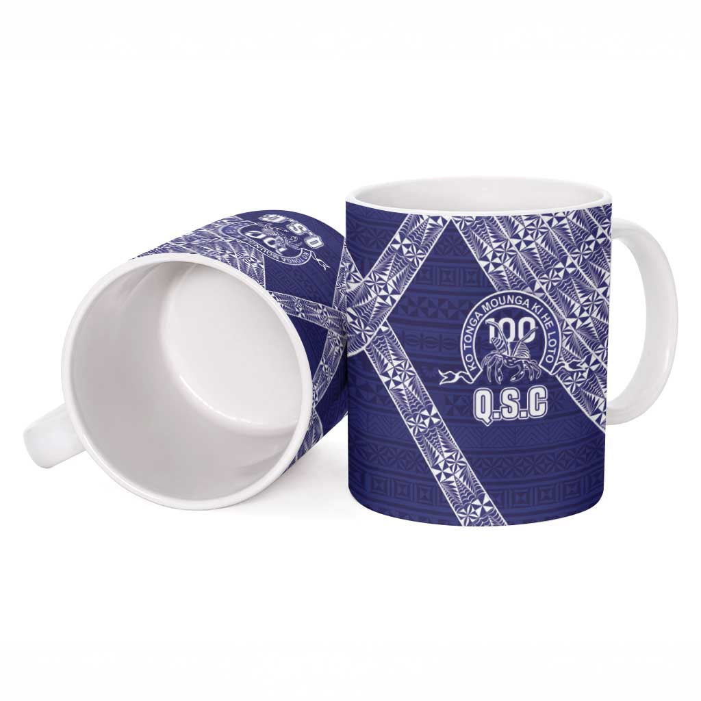 Tonga Queen Salote College Ceramic Mug 100 Years Anniversary Navy Color