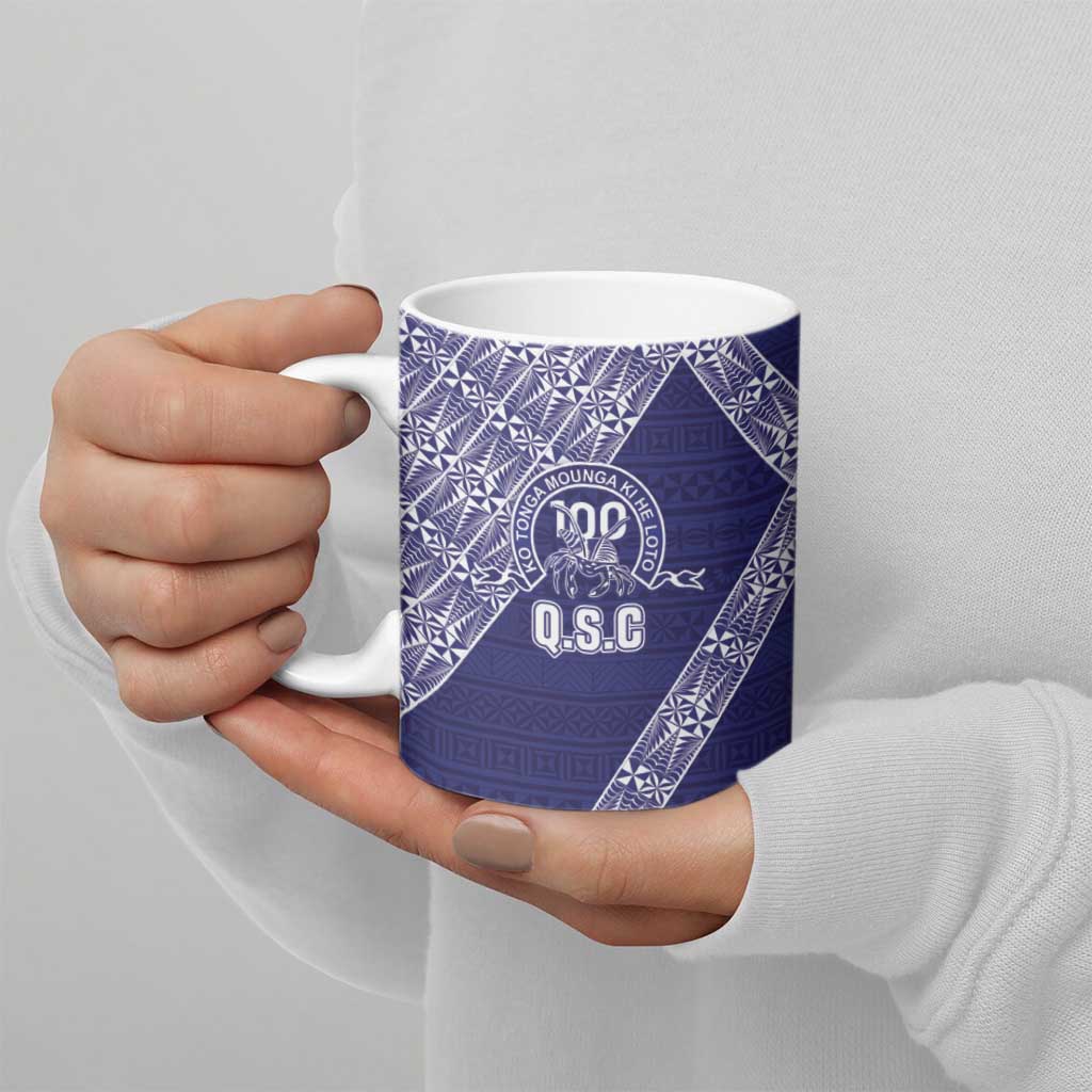 Tonga Queen Salote College Ceramic Mug 100 Years Anniversary Navy Color