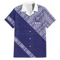Tonga Queen Salote College Family Matching Mermaid Dress and Hawaiian Shirt 100 Years Anniversary Navy Color LT05 Dad's Shirt - Short Sleeve Navy - Polynesian Pride