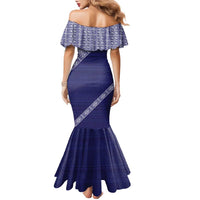 Tonga Queen Salote College Family Matching Mermaid Dress and Hawaiian Shirt 100 Years Anniversary Navy Color LT05 - Polynesian Pride