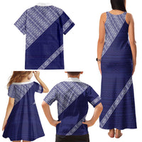Tonga Queen Salote College Family Matching Tank Maxi Dress and Hawaiian Shirt 100 Years Anniversary Navy Color LT05 - Polynesian Pride