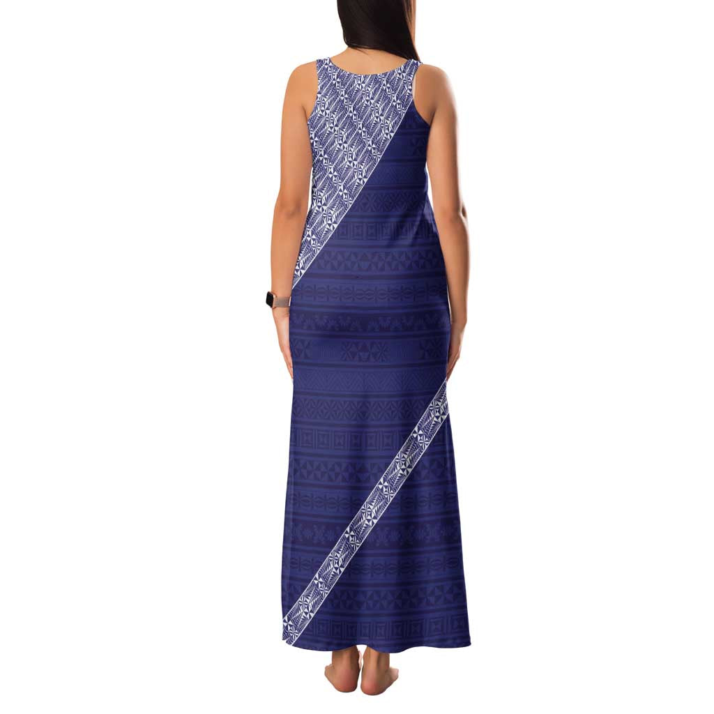 Tonga Queen Salote College Family Matching Tank Maxi Dress and Hawaiian Shirt 100 Years Anniversary Navy Color LT05 - Polynesian Pride
