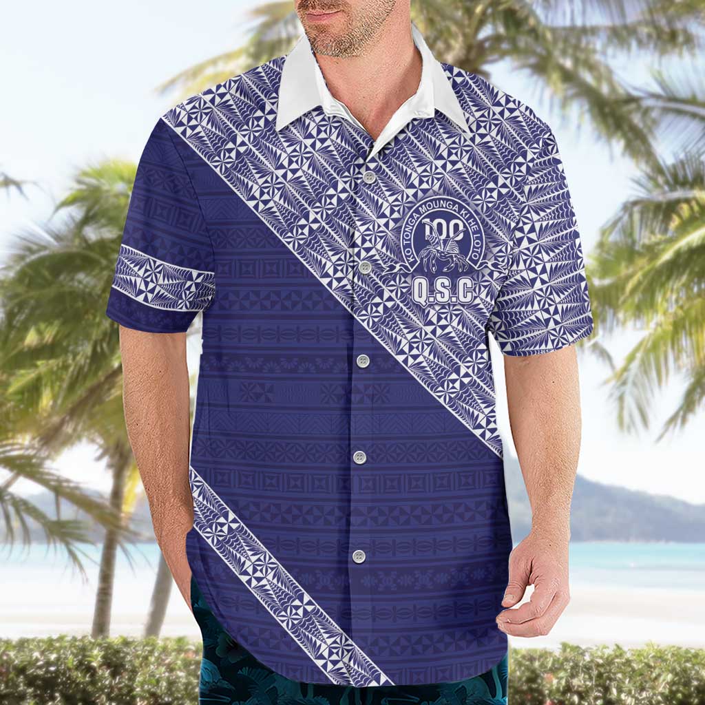 Tonga Queen Salote College Hawaiian Shirt 100 Years Anniversary Navy Color
