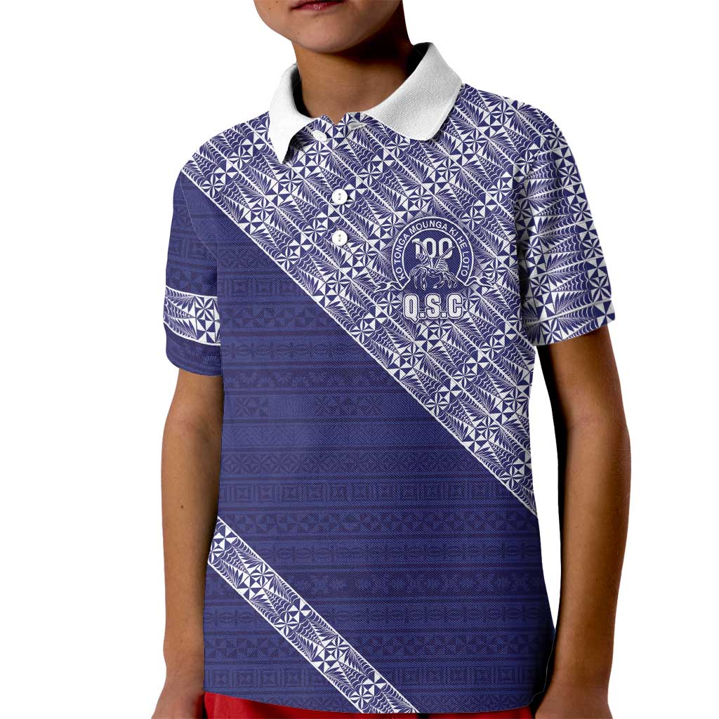 Tonga Queen Salote College Kid Polo Shirt 100 Years Anniversary Navy Color