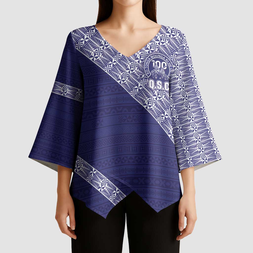 Tonga Queen Salote College Kimono Sleeve Blouse 100 Years Anniversary Navy Color