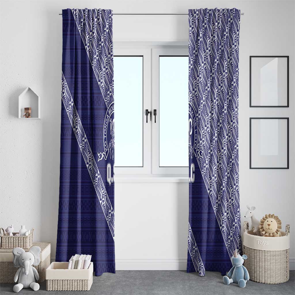 Tonga Queen Salote College Window Curtain 100 Years Anniversary Navy Color