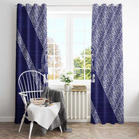 Tonga Queen Salote College Window Curtain 100 Years Anniversary Navy Color