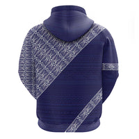 Tonga Queen Salote College Zip Hoodie 100 Years Anniversary Navy Color