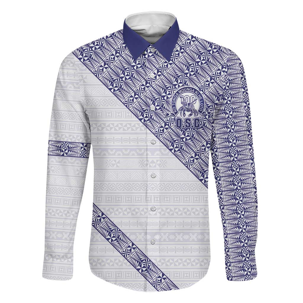 Tonga Queen Salote College Family Matching Long Sleeve Bodycon Dress and Hawaiian Shirt 100 Years Anniversary White Color LT05 Dad's Shirt - Long Sleeve White - Polynesian Pride