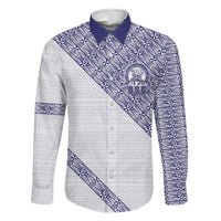 Tonga Queen Salote College Family Matching Short Sleeve Bodycon Dress and Hawaiian Shirt 100 Years Anniversary White Color LT05 Dad's Shirt - Long Sleeve White - Polynesian Pride