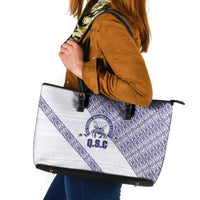 Tonga Queen Salote College Leather Tote Bag 100 Years Anniversary White Color
