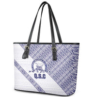 Tonga Queen Salote College Leather Tote Bag 100 Years Anniversary White Color