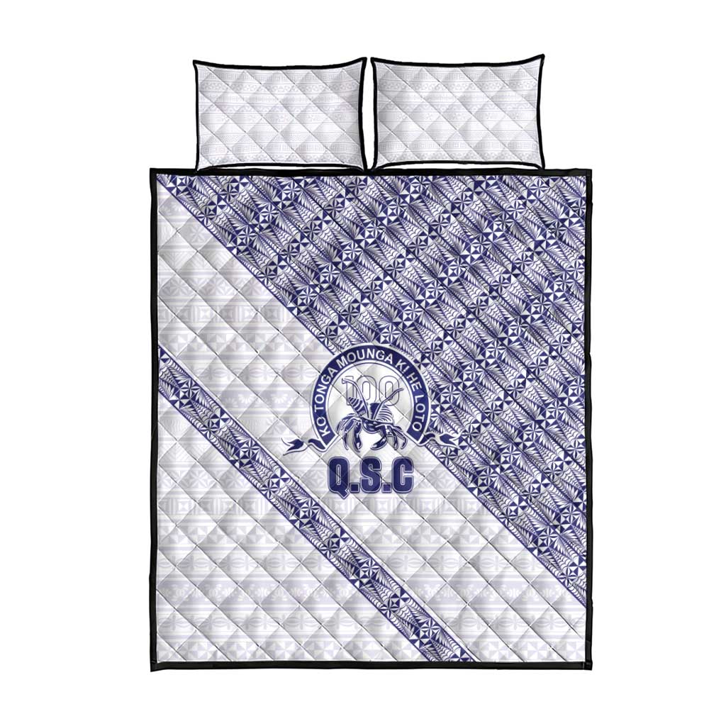 Tonga Queen Salote College Quilt Bed Set 100 Years Anniversary White Color