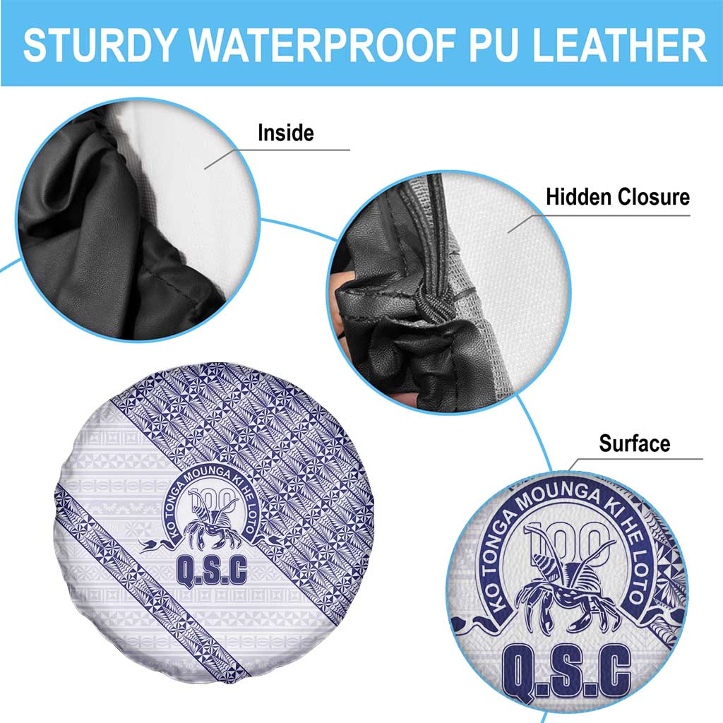 Tonga Queen Salote College Spare Tire Cover 100 Years Anniversary White Color