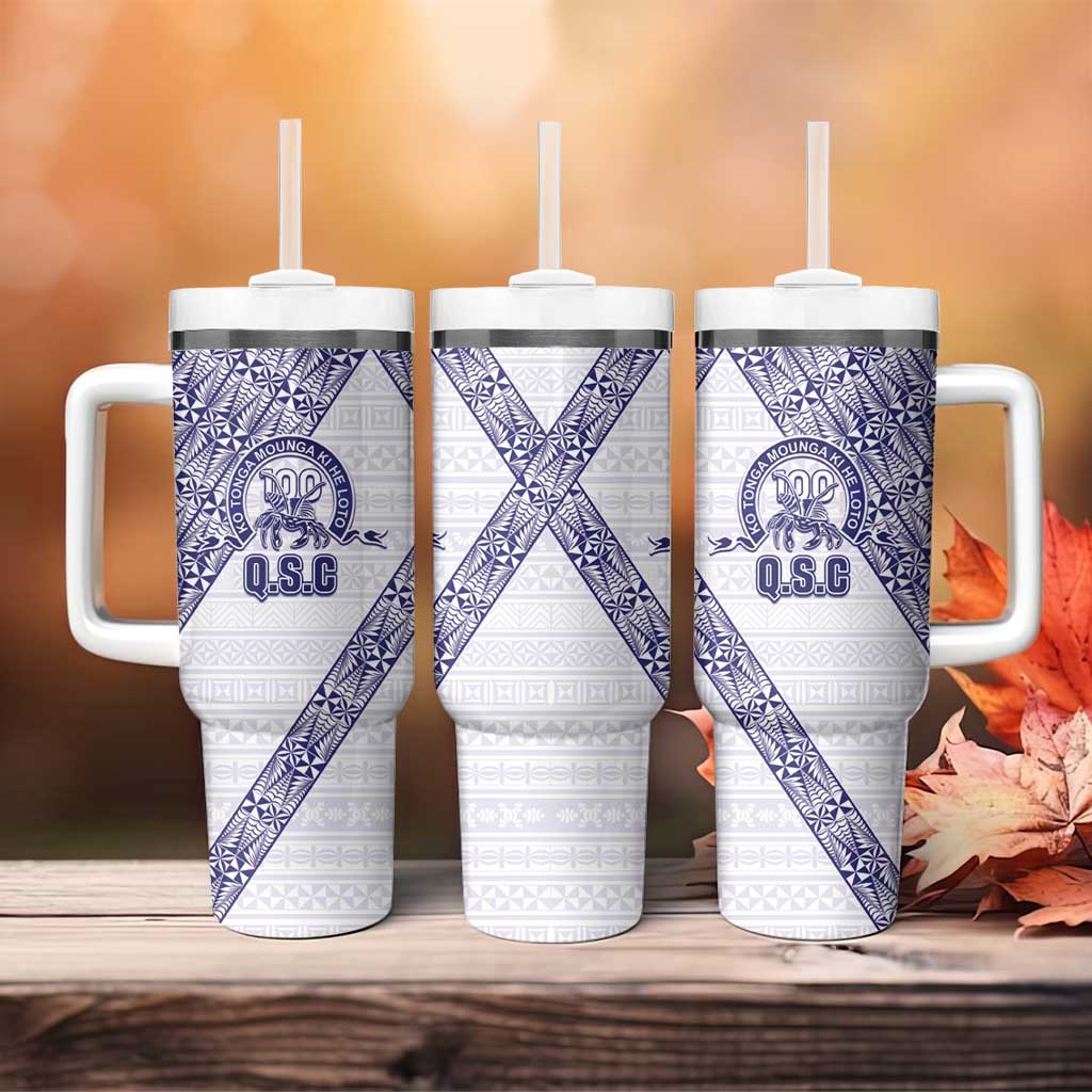 Tonga Queen Salote College Tumbler With Handle 100 Years Anniversary White Color