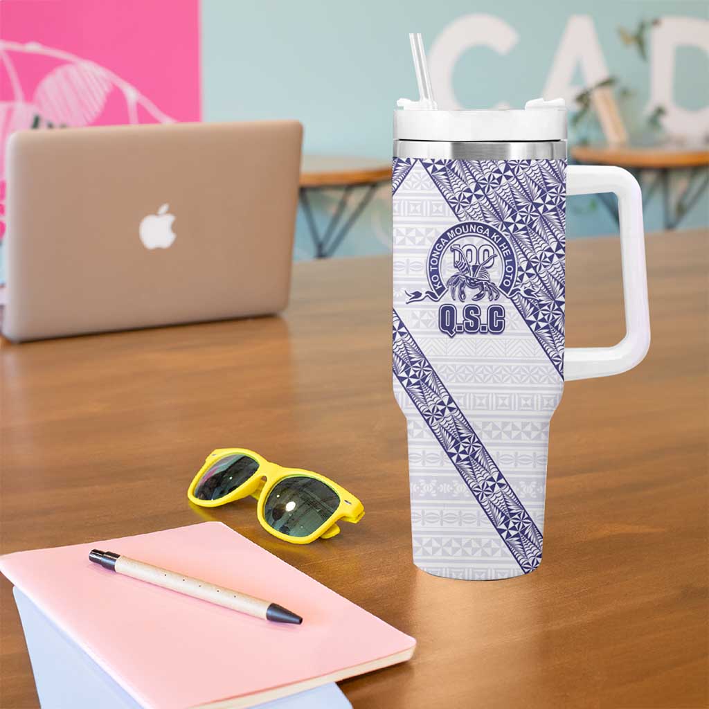 Tonga Queen Salote College Tumbler With Handle 100 Years Anniversary White Color