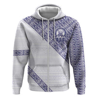 Tonga Queen Salote College Zip Hoodie 100 Years Anniversary White Color