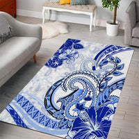 Polynesia Paisley Area Rug Mix Navy Polynesian Pattern