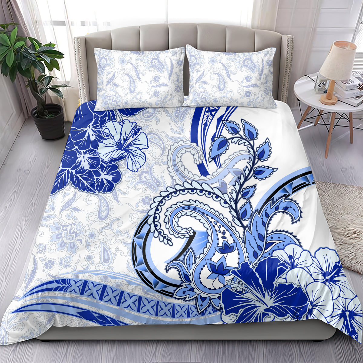 Polynesia Paisley Bedding Set Mix Navy Polynesian Pattern