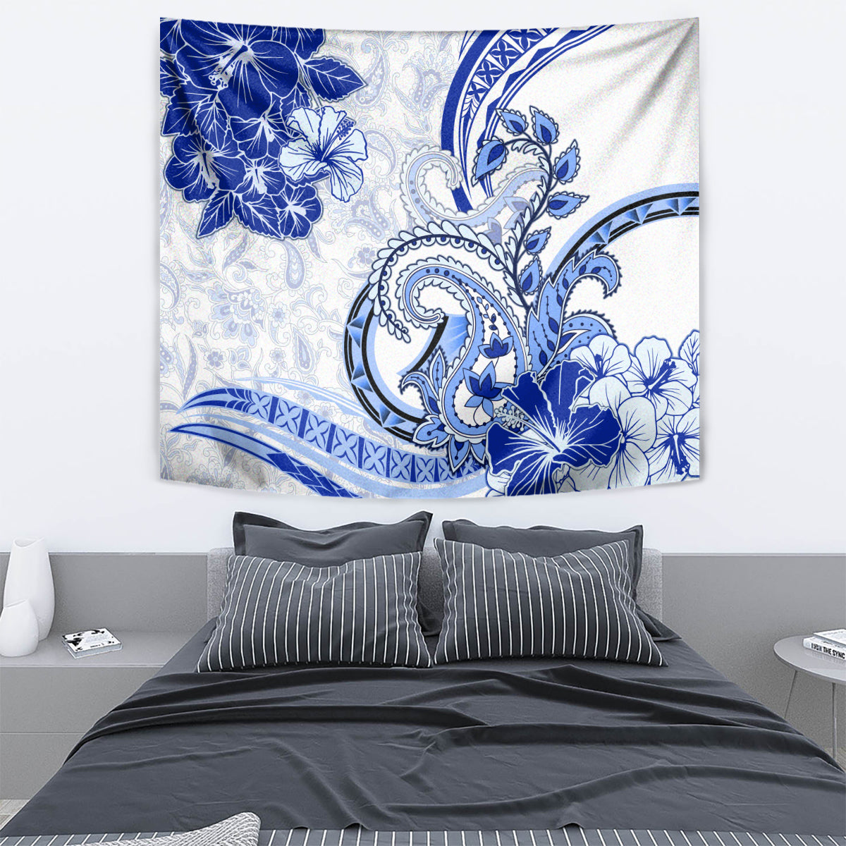 Polynesia Paisley Tapestry Mix Navy Polynesian Pattern