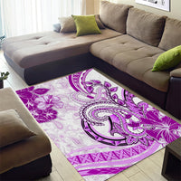 Polynesia Paisley Area Rug Mix Pink Polynesian Pattern
