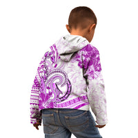 Polynesia Paisley Kid Hoodie Mix Pink Polynesian Pattern LT05 - Polynesian Pride
