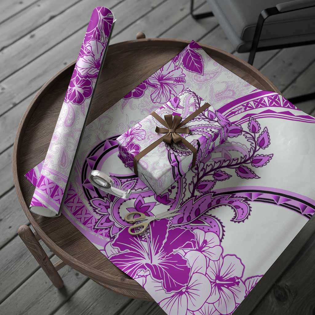 Polynesia Paisley Wrapping Paper Mix Pink Polynesian Pattern - Polynesian Pride