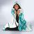 Polynesia Paisley Hooded Blanket Mix Teal Polynesian Pattern