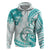 Polynesia Paisley Hoodie Mix Teal Polynesian Pattern LT05 Zip Hoodie Teal - Polynesian Pride