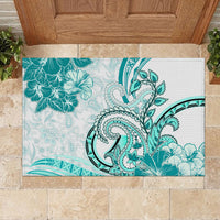 Polynesia Paisley Rubber Doormat Mix Teal Polynesian Pattern