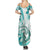 Polynesia Paisley Summer Maxi Dress Mix Teal Polynesian Pattern LT05 - Polynesian Pride