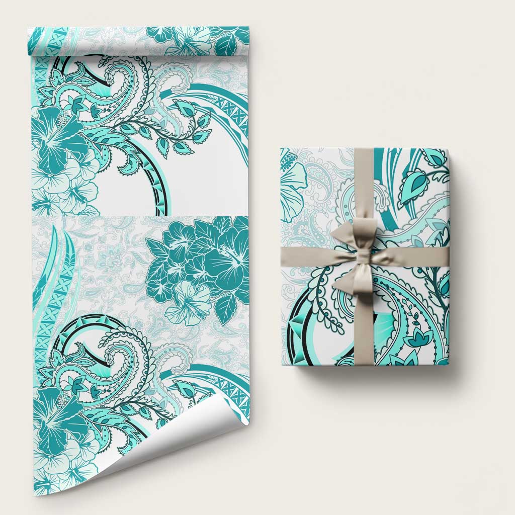 Polynesia Paisley Wrapping Paper Mix Teal Polynesian Pattern - Polynesian Pride