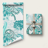 Polynesia Paisley Wrapping Paper Mix Teal Polynesian Pattern - Polynesian Pride