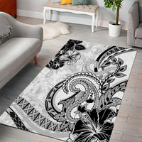 Polynesia Paisley Area Rug Mix White Polynesian Pattern