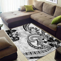 Polynesia Paisley Area Rug Mix White Polynesian Pattern