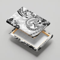 Polynesia Paisley Canvas Wall Art Mix White Polynesian Pattern