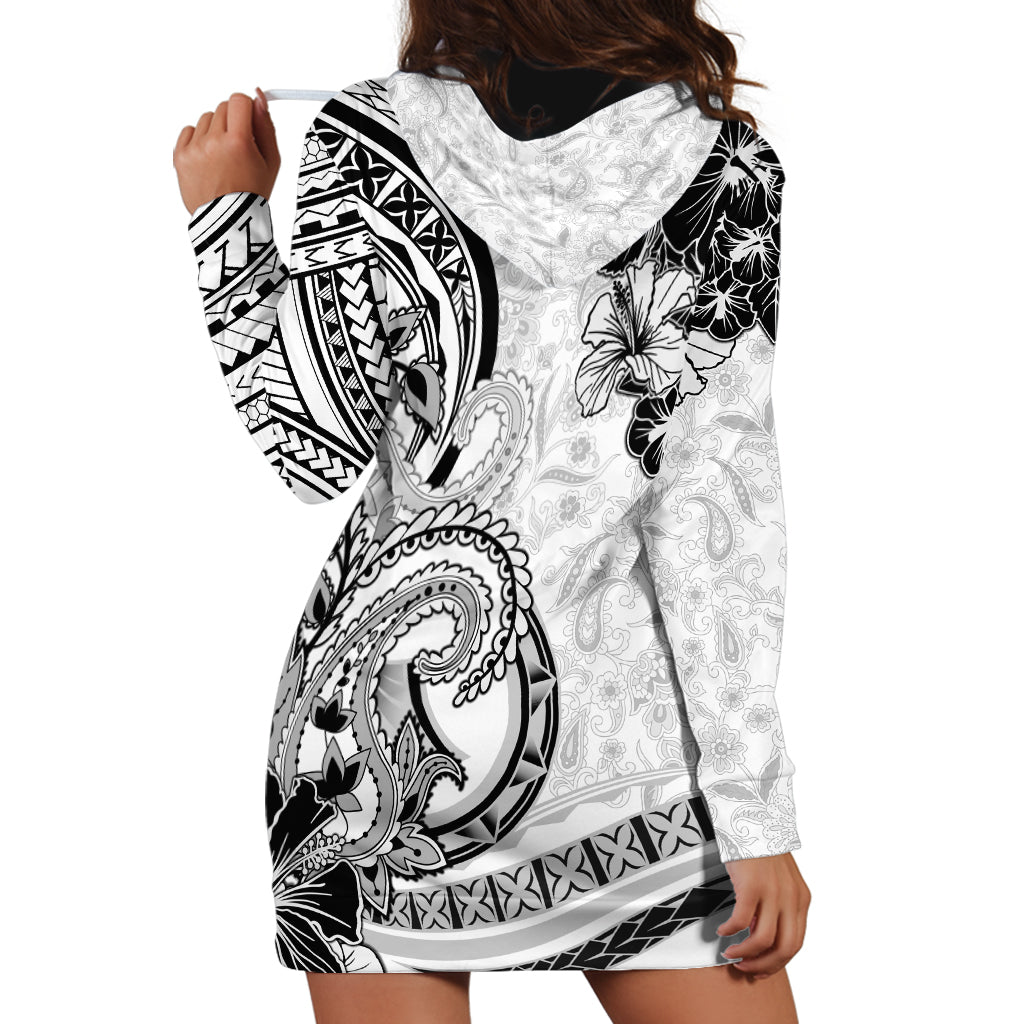Polynesia Paisley Hoodie Dress Mix White Polynesian Pattern LT05 - Polynesian Pride